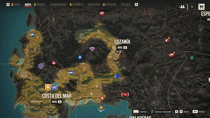 Mapa del juego en Far Cry 6.