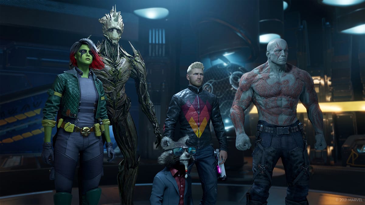 Personajes del videojuego Marvel's Guardians of the Galaxy.