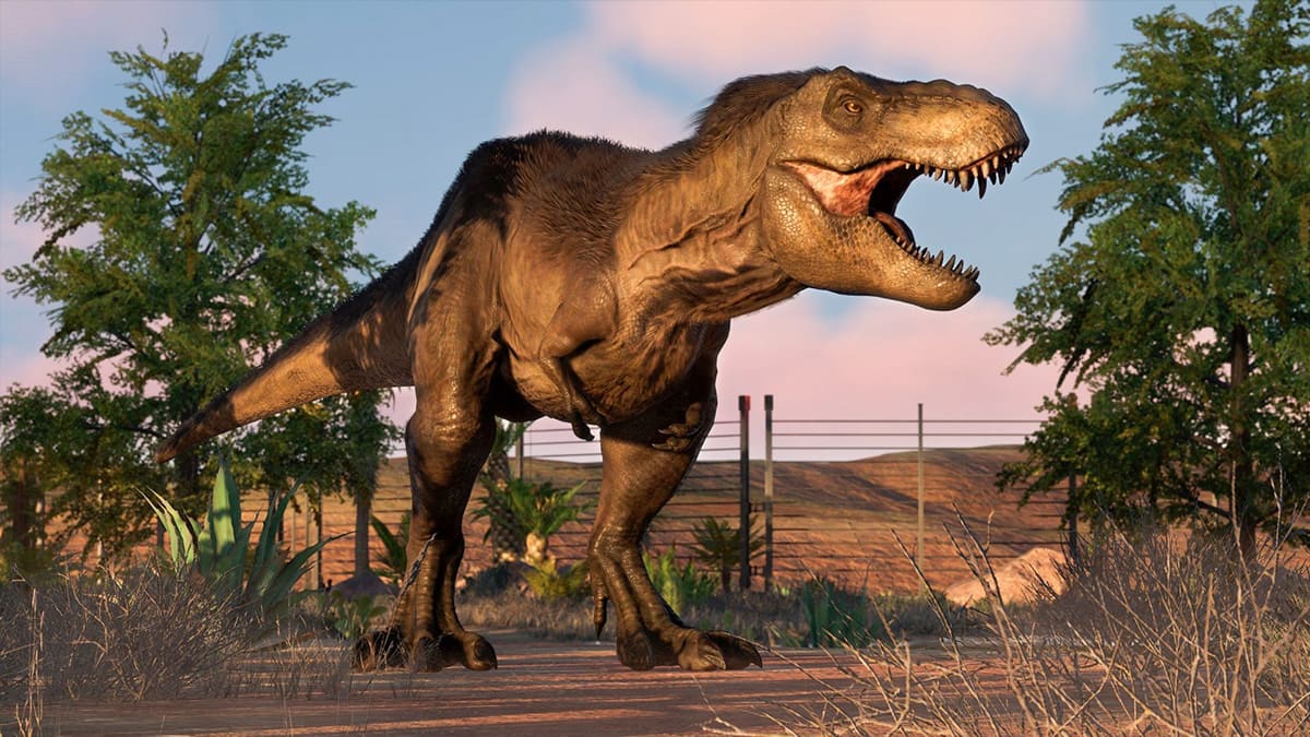 Tiranosaurio Rex en Jurassic World Evolution 2.