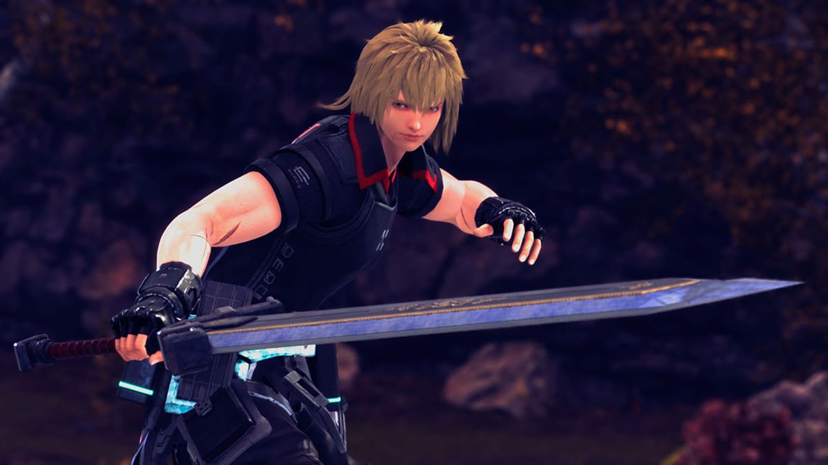 Raymond, uno de los protagonistas de Star Ocean The Divine Force, con una espada en la mano