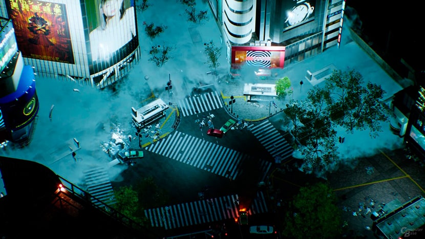 Cruce de Shibuya en Ghostwire: Tokyo.