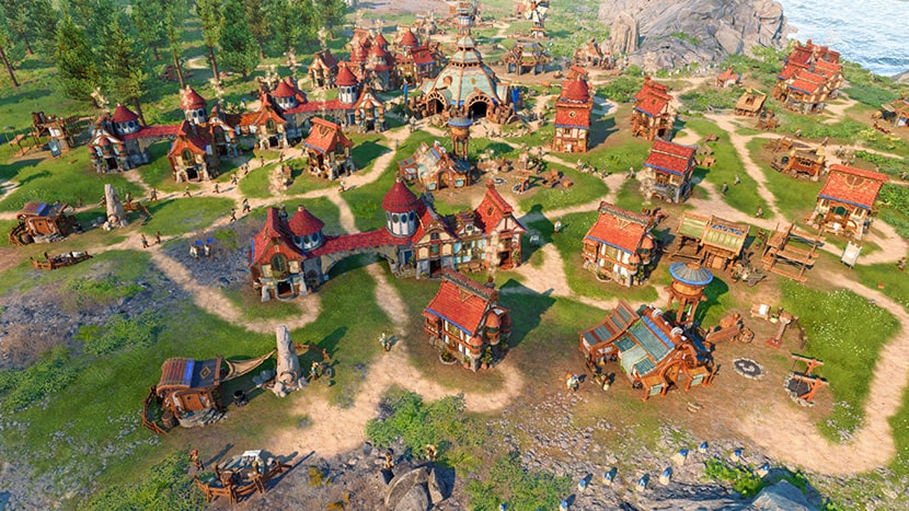 Asentamiento en el juego The Settlers de 2022.