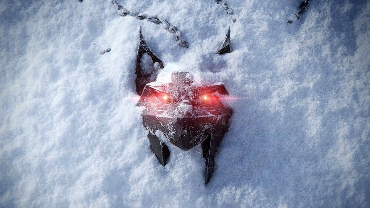 Teaser de The Witcher 4 mostrando el colgante de la Escuela del Gato en la nieve