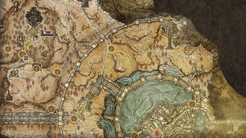 Detalle del mapa de Elden Ring.