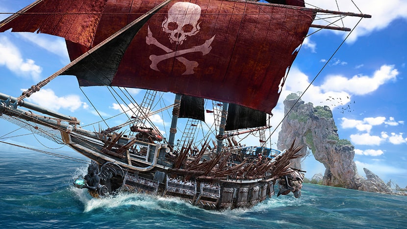 Barco de combate en Skull and Bones.