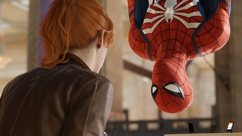 Spider-Man y Mary Jane en el juego de PC.