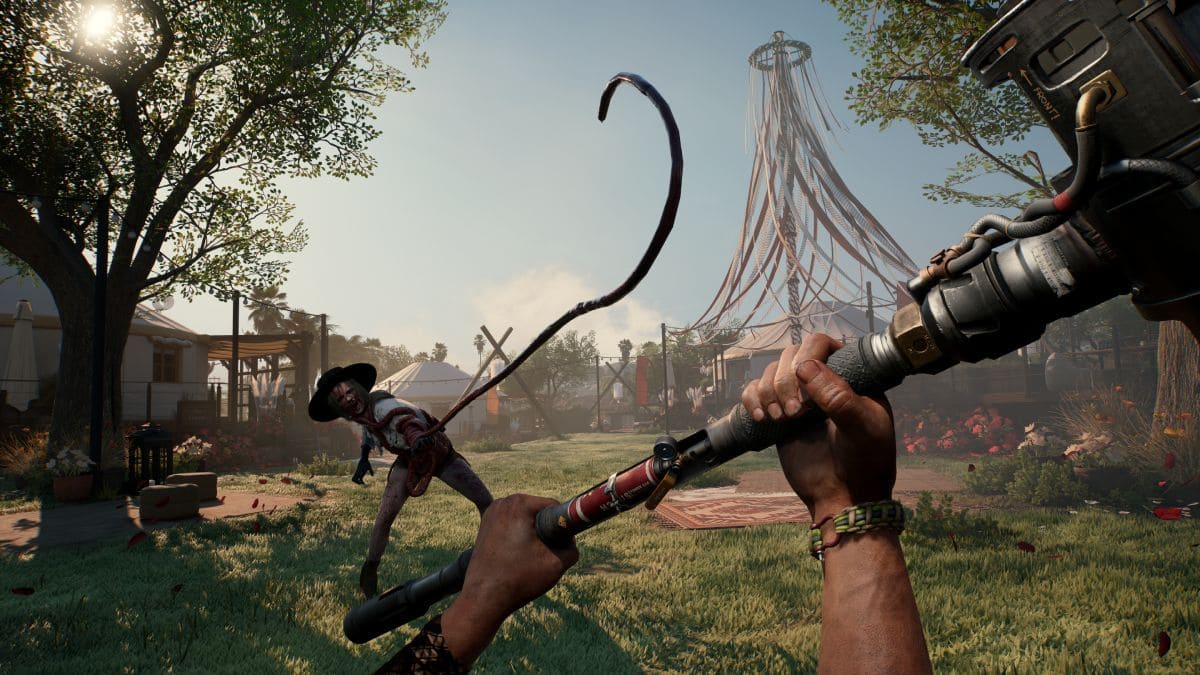 Zombi con un látigo en el DLC SoLA de Dead Island 2.