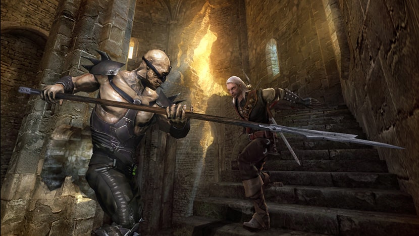 Geralt de Rivia en el juego de The Witcher.