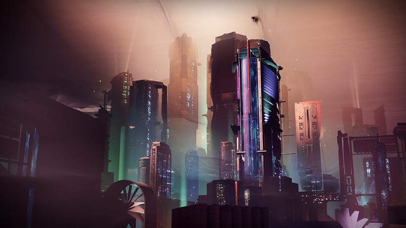 La ciudad futurista Neomuna, escenario de Destiny 2: Eclipse.