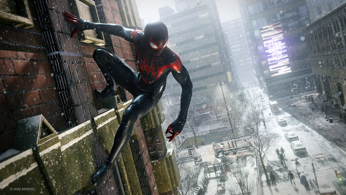 Miles Morales con su traje de Spider-Man.