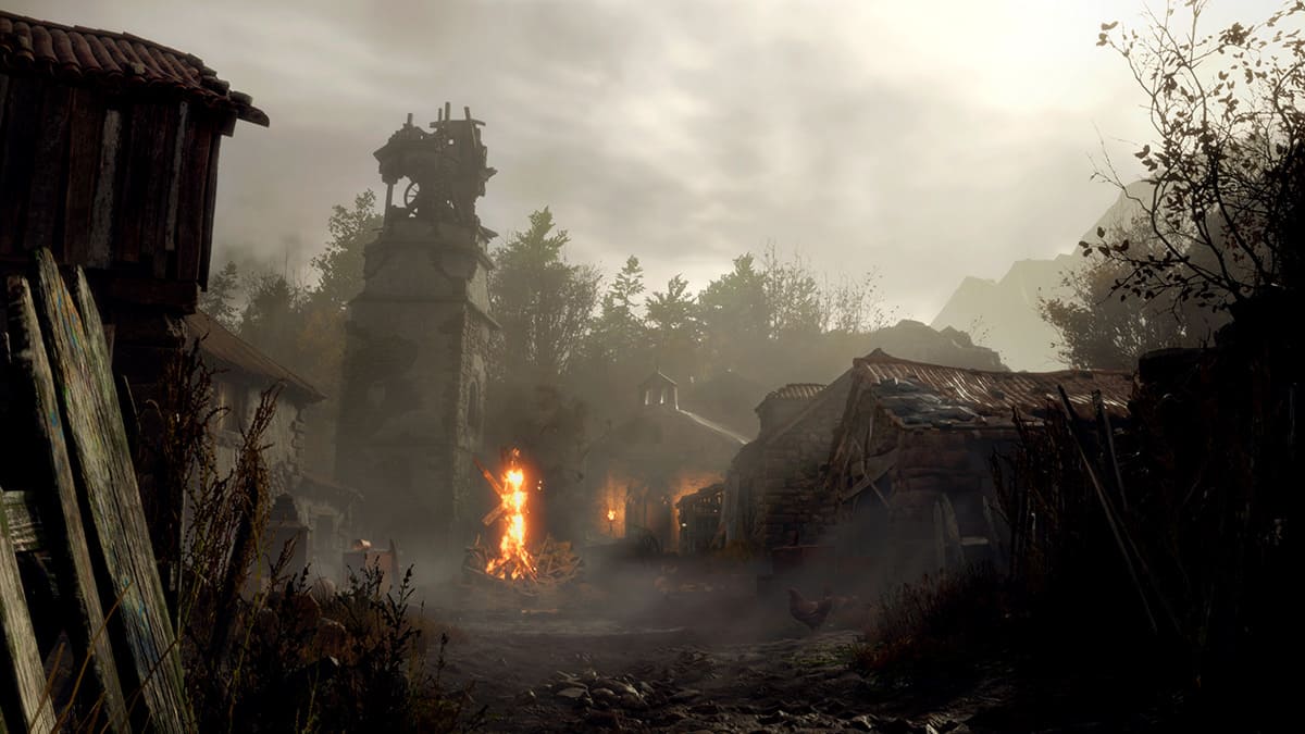 Pueblo español en el remake de Resident Evil 4.