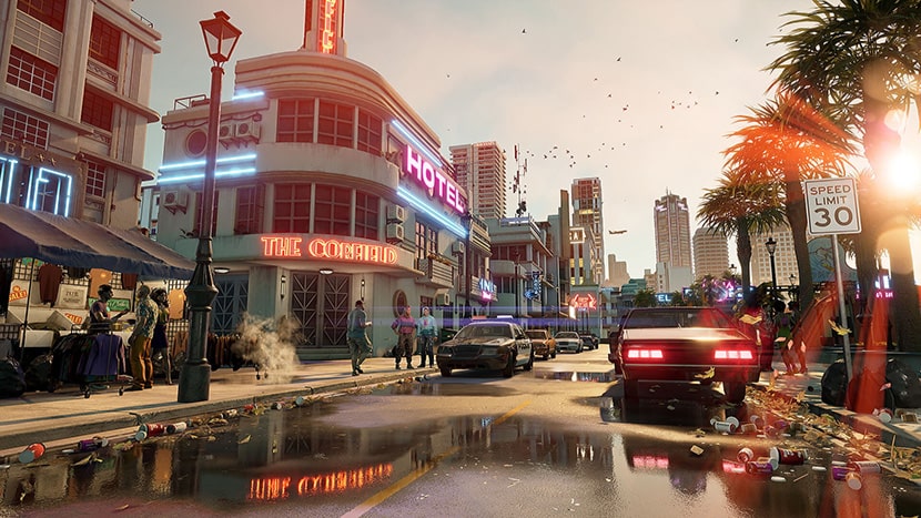 La ciudad ficticia que da nombre al juego Crime Boss: Rockay City.