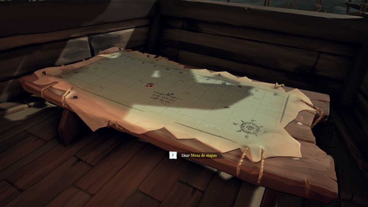Mapa del mundo en Sea of Thieves.