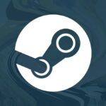 Logo de Steam sobre fondo de rebajas y ofertas