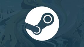 Logo de Steam sobre fondo de rebajas y ofertas