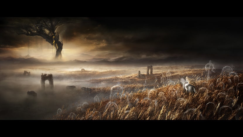 Ilustración de la primera expansión de Elden Ring: Shadow of the Erdtree.