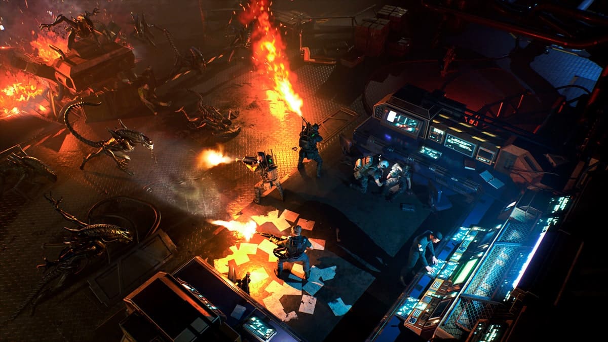 Combate de marines contra xenomorfos en Aliens: Dark Descent