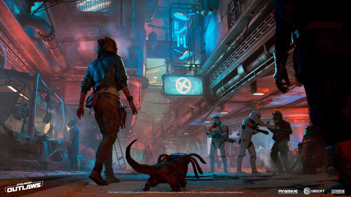 Kay Vess y Nix en Star Wars Outlaws.