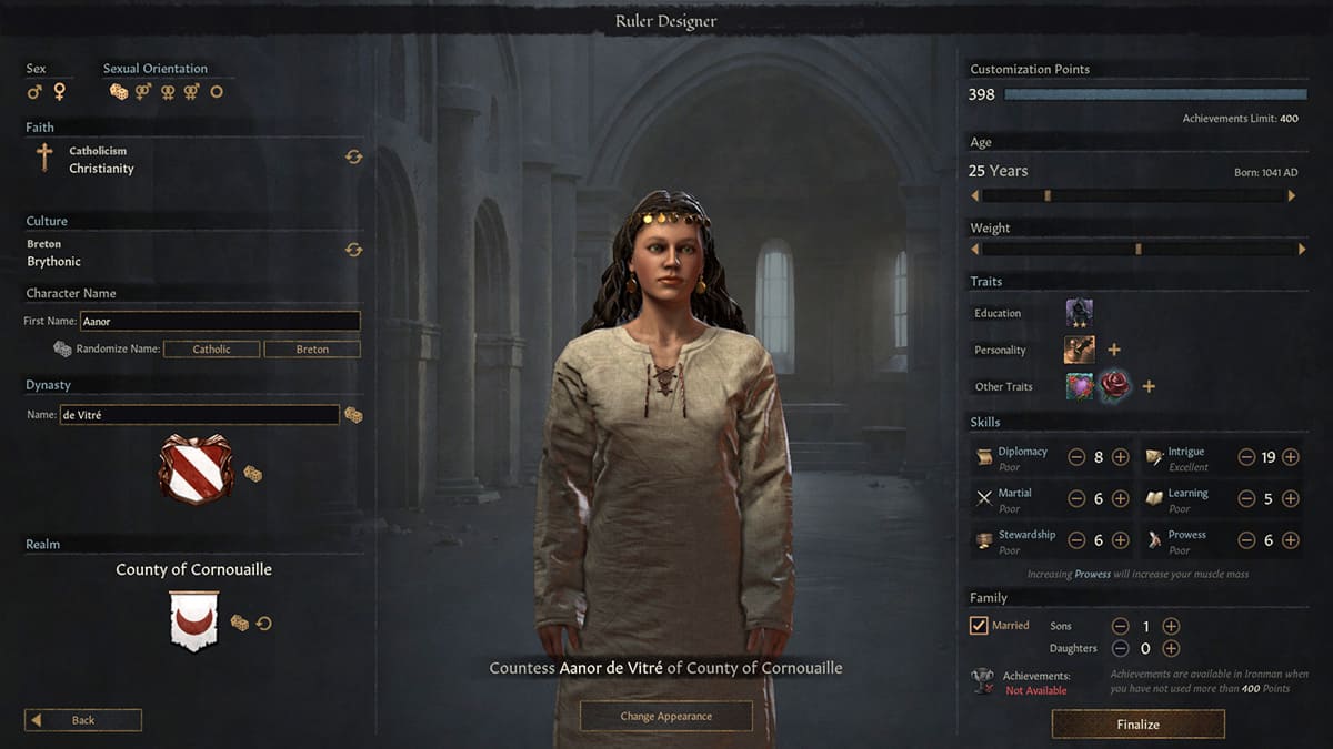 Diseñador de líderes de Crusader Kings III.