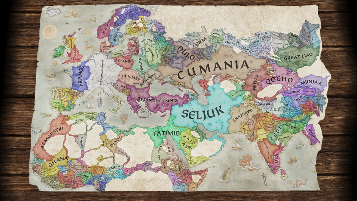 Mapa base de Crusader Kings III.