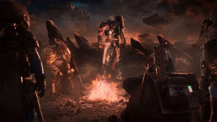 Un grupo de guerreros en armadura en Destiny 2.