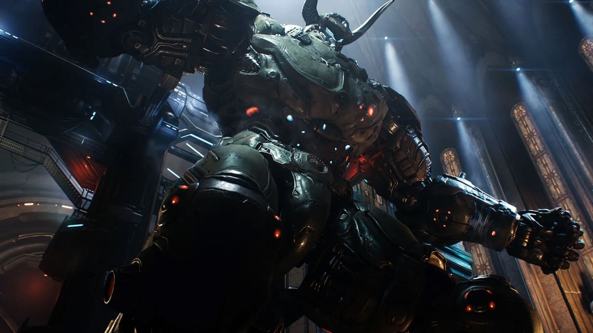 Meca de combate en Doom: The Dark Ages.