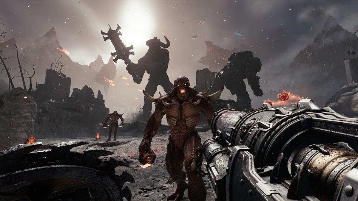 Ambientación y enemigos en Doom: The Dark Ages.