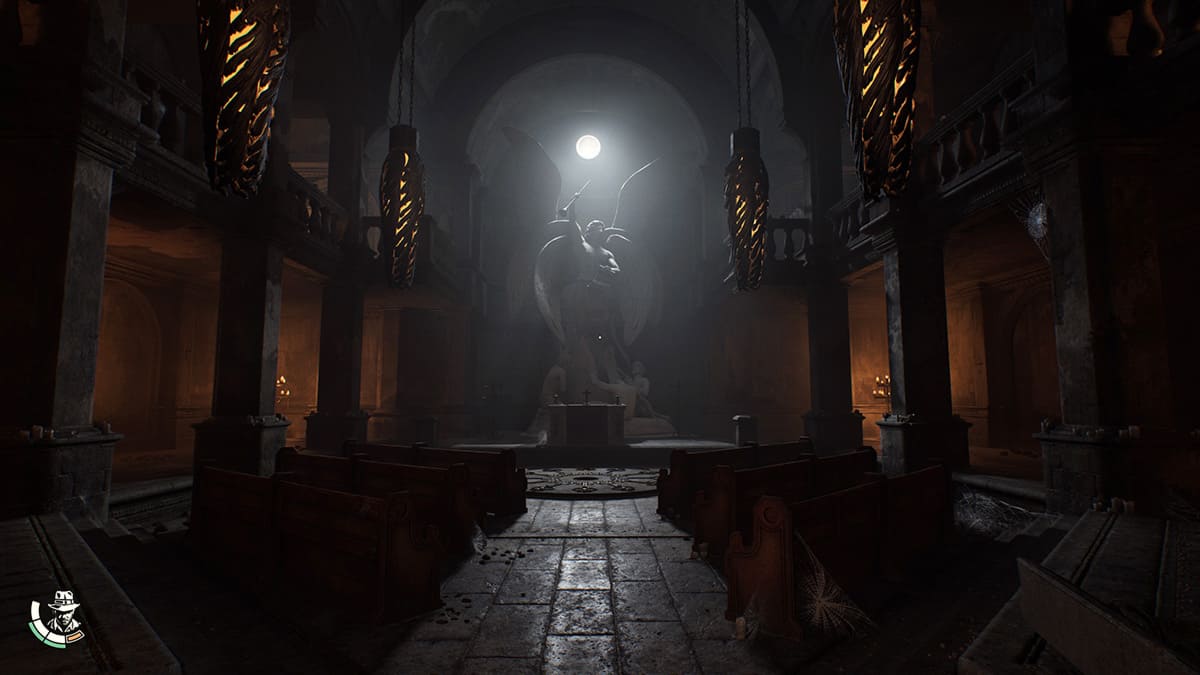 Una misteriosa capilla en Indiana Jones y el Gran Círculo.
