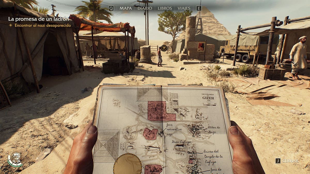 Mapa de zona en el juego Indiana Jones y el Gran Círculo.