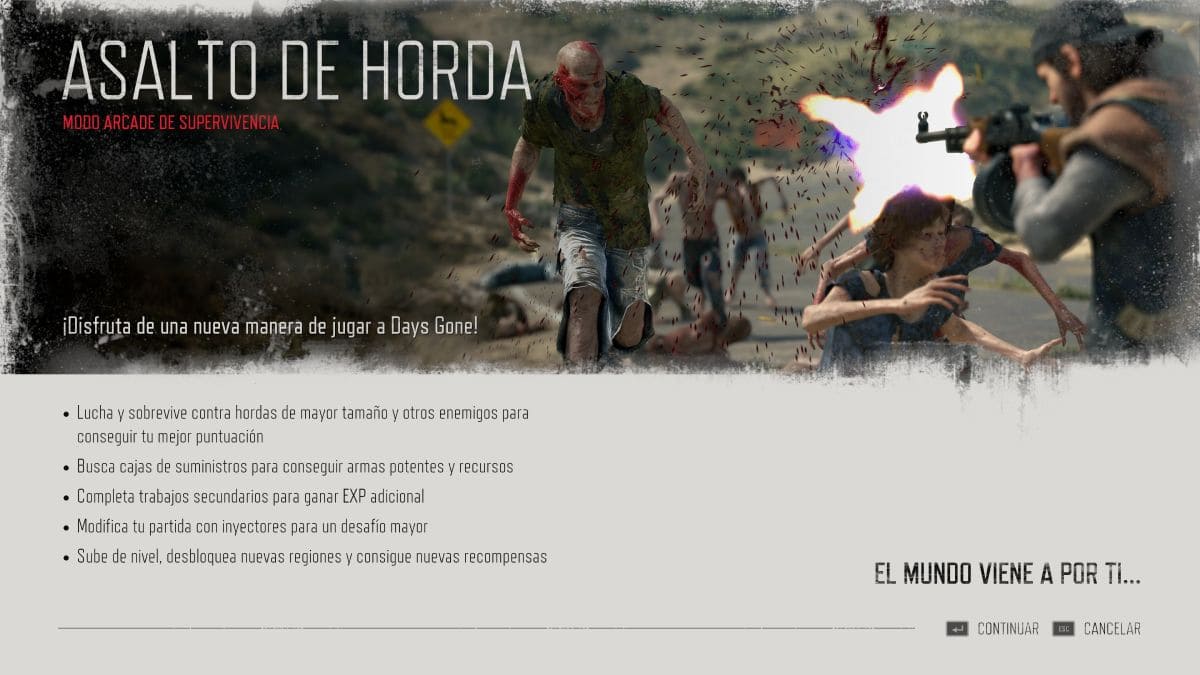 Características del modo Asalto de Horda del DLC Carretera Rota de Days Gone.