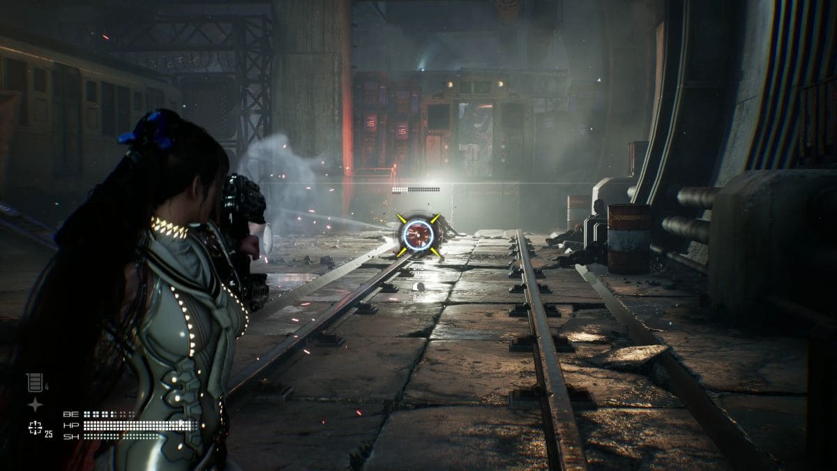 Combate a distancia en Stellar Blade.