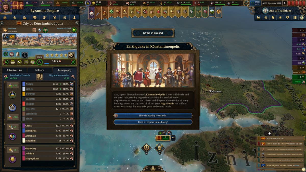Eventos aleatorios en Europa Universalis V