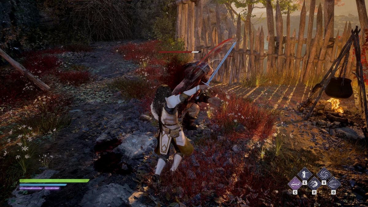 Combate con espada en Echoes of the End