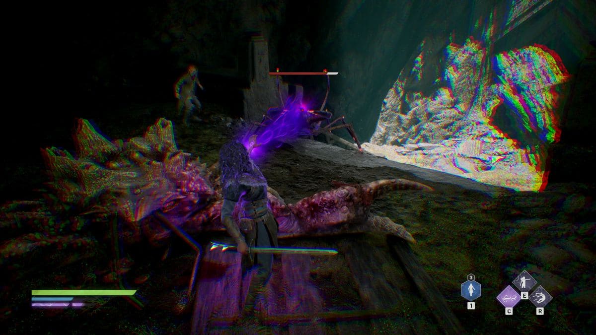 Ryn absorbe la vida de un enemigo durante un combate en Echoes of the End